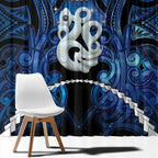 Maori Matariki Manaia Window Curtain Maori Kowhaiwhai Pattern Galaxy