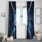 Maori Matariki Manaia Window Curtain Maori Kowhaiwhai Pattern Galaxy
