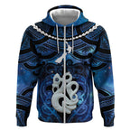 Personalized Maori Matariki Manaia Zip Hoodie Maori Kowhaiwhai Pattern Galaxy