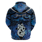 Personalized Maori Matariki Manaia Zip Hoodie Maori Kowhaiwhai Pattern Galaxy