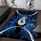 Maori Matariki Hei Matau Area Rug Maori Kowhaiwhai Pattern Galaxy