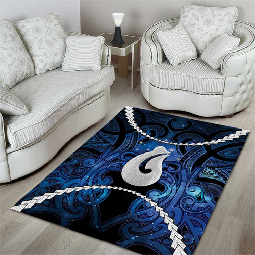 Maori Matariki Hei Matau Area Rug Maori Kowhaiwhai Pattern Galaxy