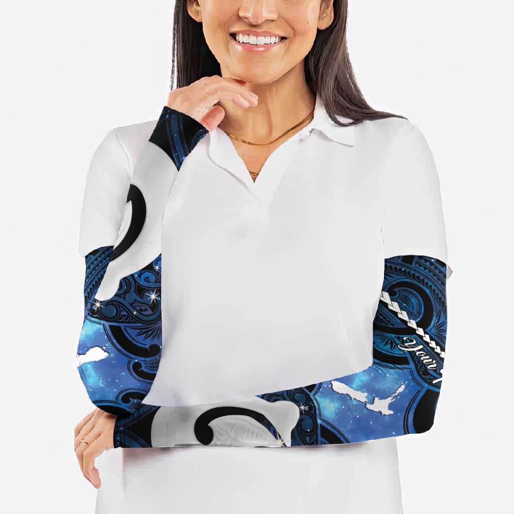 Personalized Maori Matariki Hei Matau Arm Sleeves Maori Kowhaiwhai Pattern Galaxy