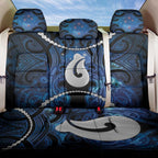 Maori Matariki Hei Matau Back Car Seat Cover Maori Kowhaiwhai Pattern Galaxy