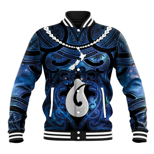 Personalized Maori Matariki Hei Matau Baseball Jacket Maori Kowhaiwhai Pattern Galaxy