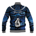 Personalized Maori Matariki Hei Matau Baseball Jacket Maori Kowhaiwhai Pattern Galaxy
