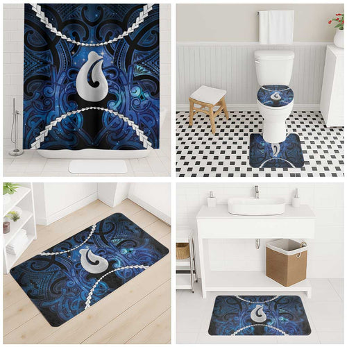 Maori Matariki Hei Matau Bathroom Set Maori Kowhaiwhai Pattern Galaxy