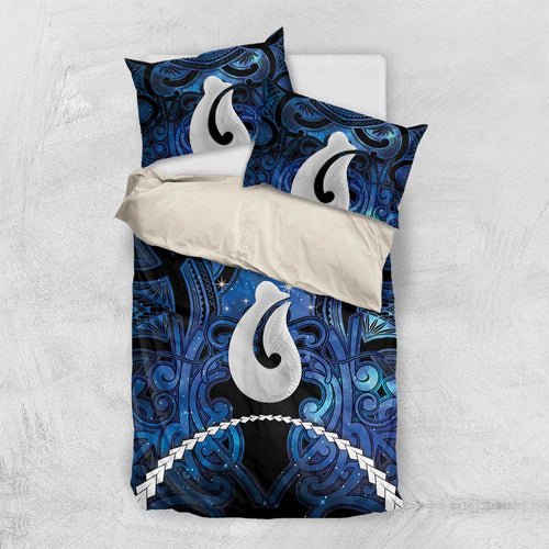 Maori Matariki Hei Matau Bedding Set Maori Kowhaiwhai Pattern Galaxy