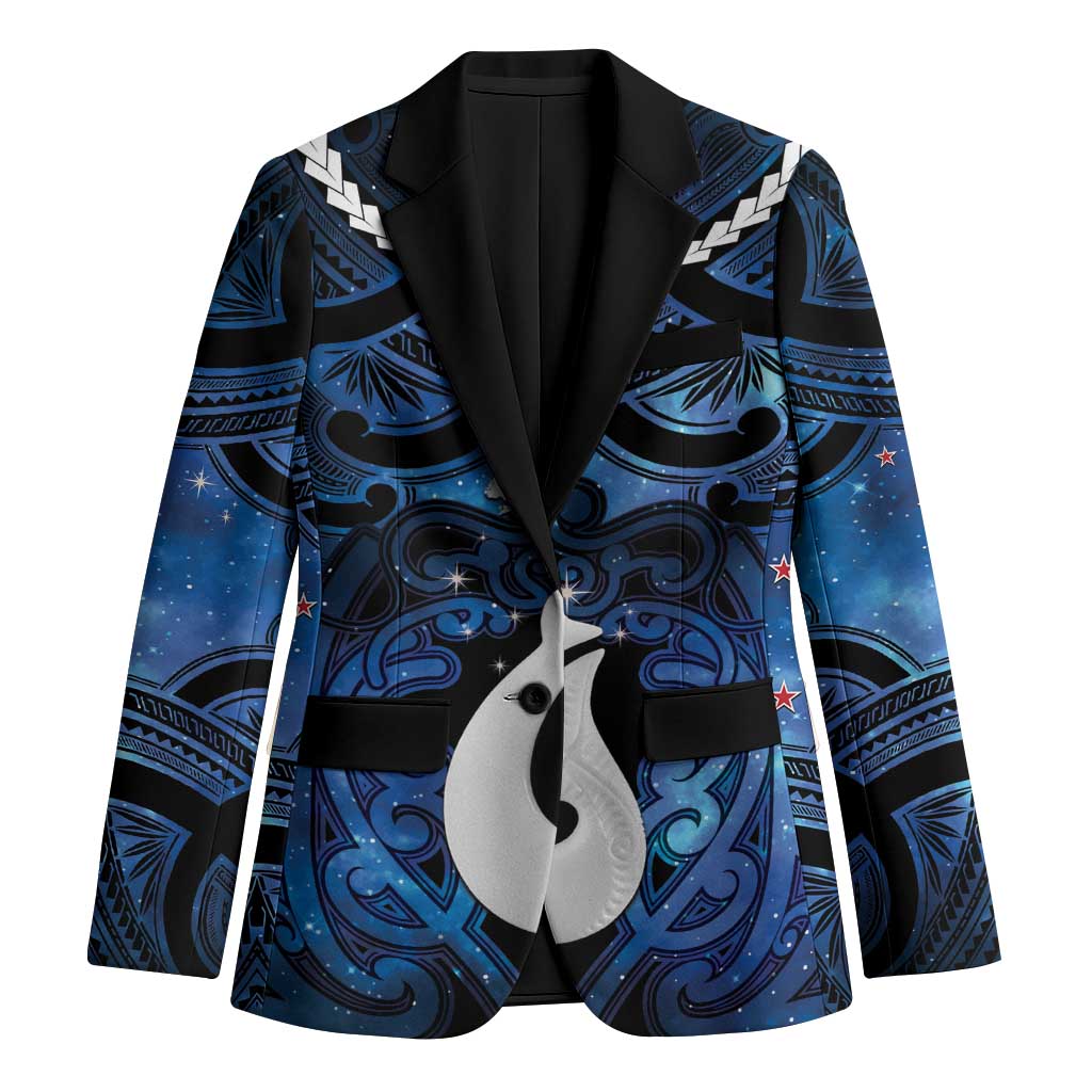 Personalized Maori Matariki Hei Matau Blazer Maori Kowhaiwhai Pattern Galaxy