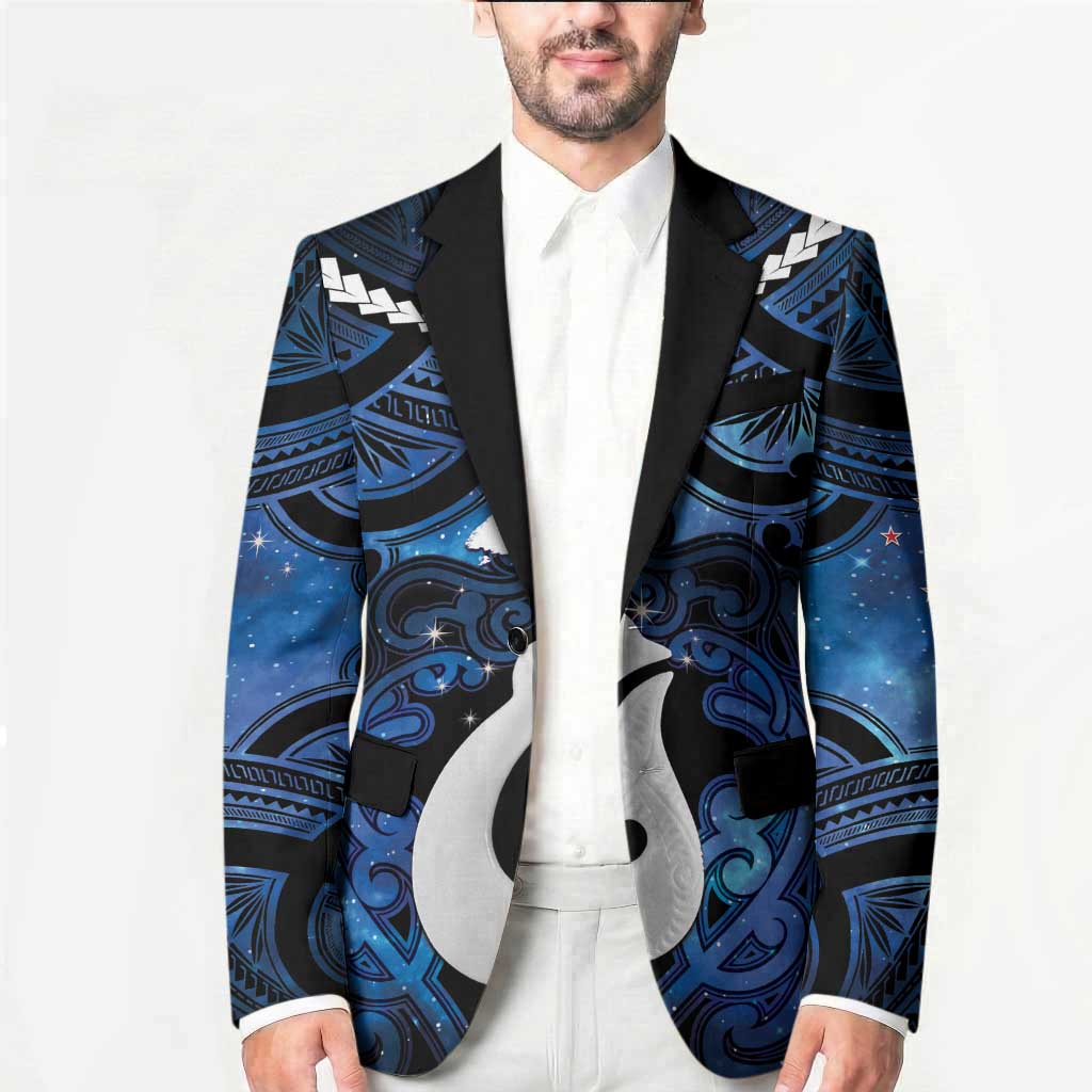 Personalized Maori Matariki Hei Matau Blazer Maori Kowhaiwhai Pattern Galaxy
