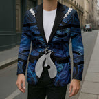 Personalized Maori Matariki Hei Matau Blazer Maori Kowhaiwhai Pattern Galaxy