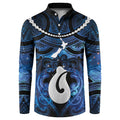 Personalized Maori Matariki Hei Matau Button Sweatshirt Maori Kowhaiwhai Pattern Galaxy