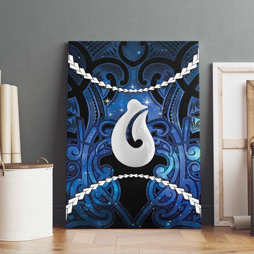 Maori Matariki Hei Matau Canvas Wall Art Maori Kowhaiwhai Pattern Galaxy