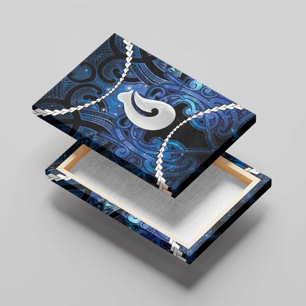 Maori Matariki Hei Matau Canvas Wall Art Maori Kowhaiwhai Pattern Galaxy