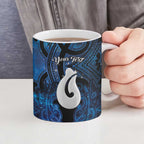 Personalized Maori Matariki Hei Matau Ceramic Mug Maori Kowhaiwhai Pattern Galaxy