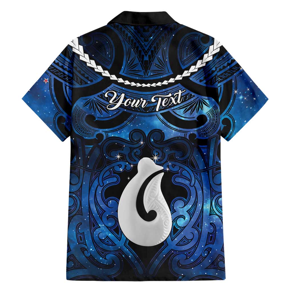 Personalized Maori Matariki Hei Matau Family Matching Off The Shoulder Long Sleeve Dress and Hawaiian Shirt Maori Kowhaiwhai Pattern Galaxy