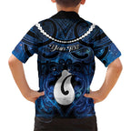 Personalized Maori Matariki Hei Matau Family Matching Off Shoulder Maxi Dress and Hawaiian Shirt Maori Kowhaiwhai Pattern Galaxy