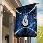 Maori Matariki Hei Matau Garden Flag Maori Kowhaiwhai Pattern Galaxy