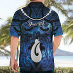 Personalized Maori Matariki Hei Matau Hawaiian Shirt Maori Kowhaiwhai Pattern Galaxy
