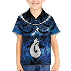 Personalized Maori Matariki Hei Matau Hawaiian Shirt Maori Kowhaiwhai Pattern Galaxy
