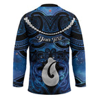 Personalized Maori Matariki Hei Matau Hockey Jersey Maori Kowhaiwhai Pattern Galaxy