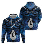 Personalized Maori Matariki Hei Matau Hoodie Maori Kowhaiwhai Pattern Galaxy