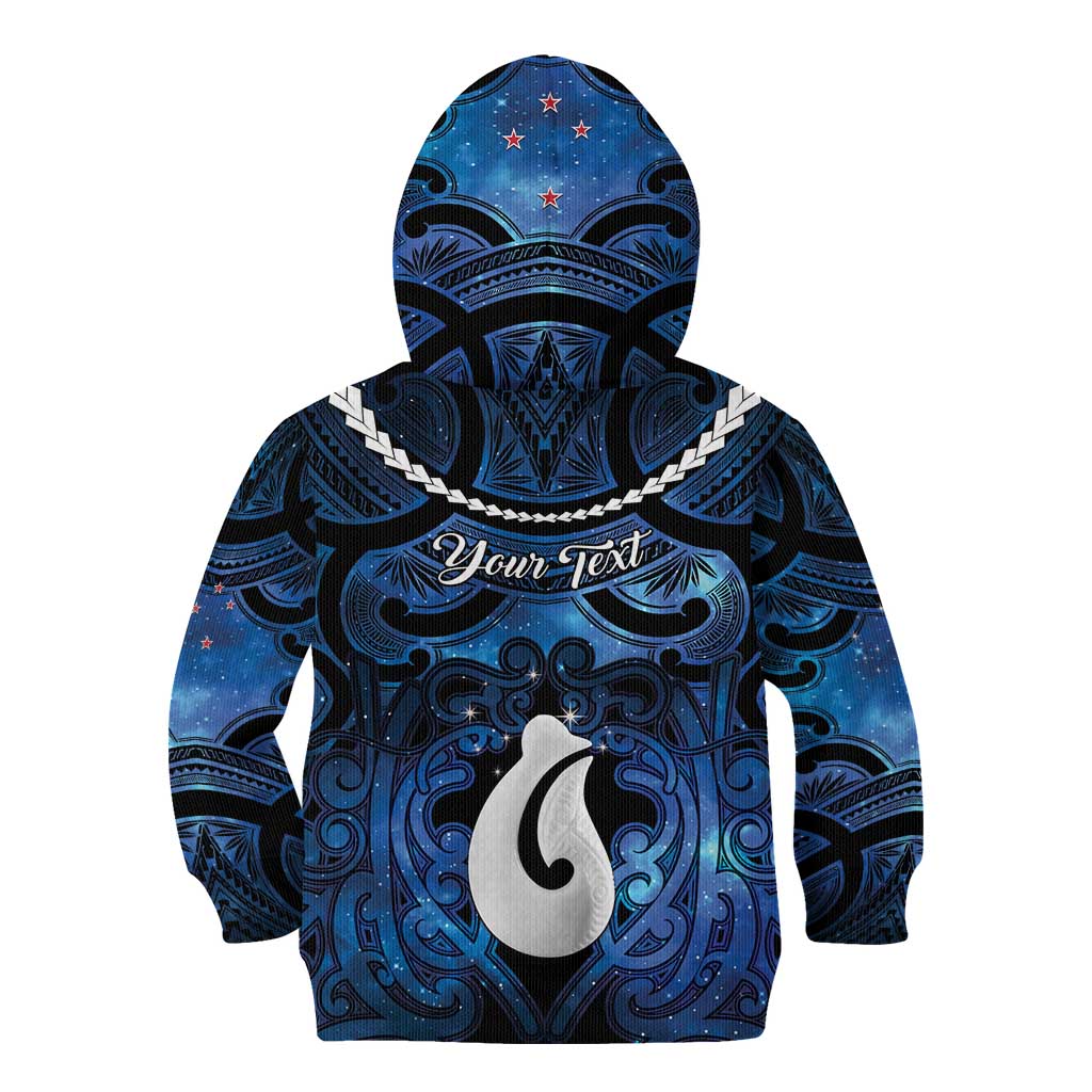 Personalized Maori Matariki Hei Matau Kid Hoodie Maori Kowhaiwhai Pattern Galaxy