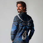 Personalized Maori Matariki Hei Matau Long Sleeve Polo Shirt Maori Kowhaiwhai Pattern Galaxy