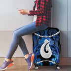 Maori Matariki Hei Matau Luggage Cover Maori Kowhaiwhai Pattern Galaxy