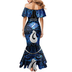 Personalized Maori Matariki Hei Matau Mermaid Dress Maori Kowhaiwhai Pattern Galaxy