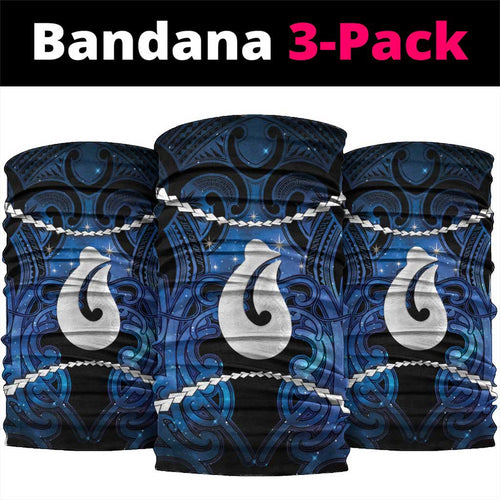 Maori Matariki Hei Matau Neck Gaiter Maori Kowhaiwhai Pattern Galaxy