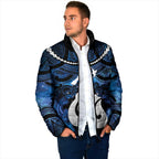 Personalized Maori Matariki Hei Matau Padded Jacket Maori Kowhaiwhai Pattern Galaxy