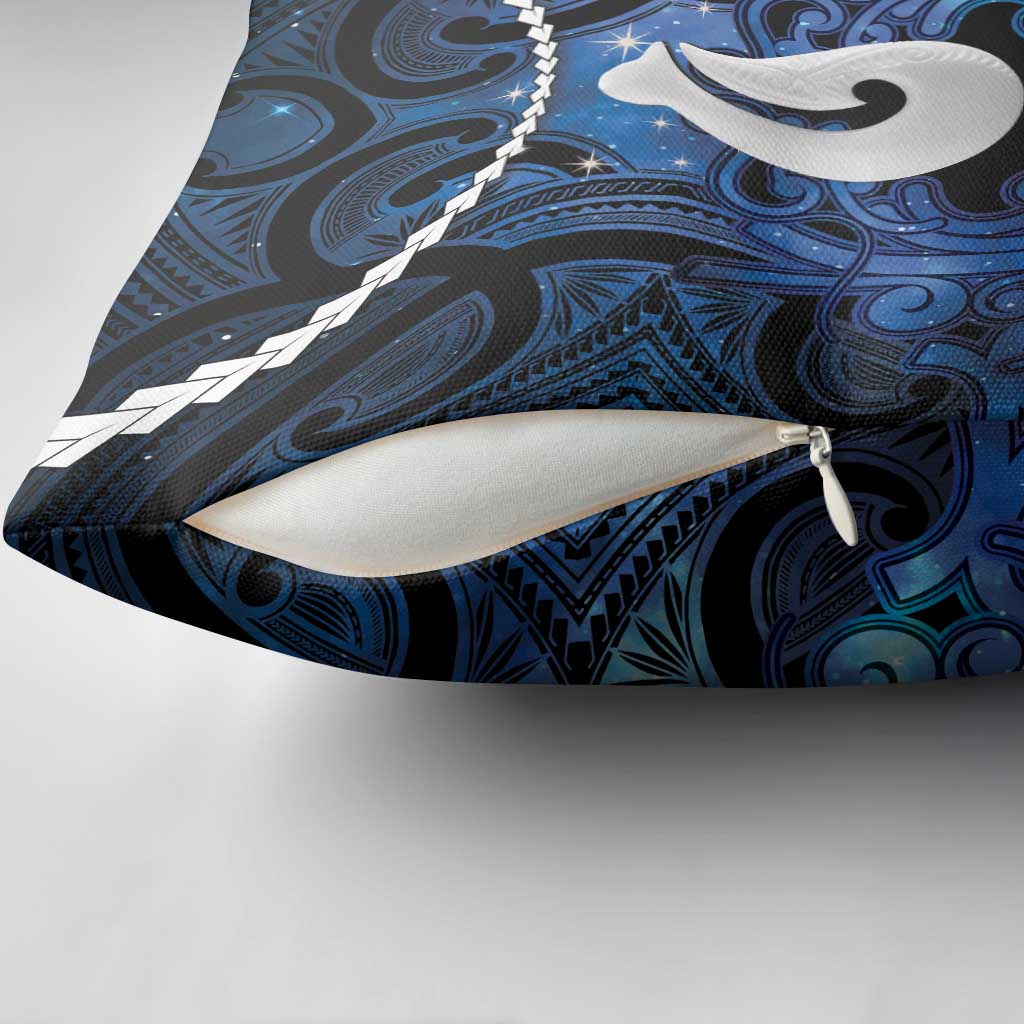Maori Matariki Hei Matau Pillow Cover Maori Kowhaiwhai Pattern Galaxy