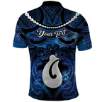Personalized Maori Matariki Hei Matau Polo Shirt Maori Kowhaiwhai Pattern Galaxy
