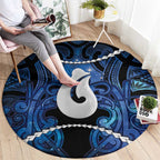 Maori Matariki Hei Matau Round Carpet Maori Kowhaiwhai Pattern Galaxy