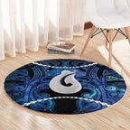 Maori Matariki Hei Matau Round Carpet Maori Kowhaiwhai Pattern Galaxy