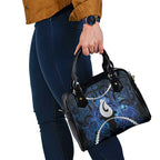 Maori Matariki Hei Matau Shoulder Handbag Maori Kowhaiwhai Pattern Galaxy