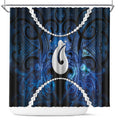 Maori Matariki Hei Matau Shower Curtain Maori Kowhaiwhai Pattern Galaxy