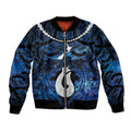 Personalized Maori Matariki Hei Matau Sleeve Zip Bomber Jacket Maori Kowhaiwhai Pattern Galaxy