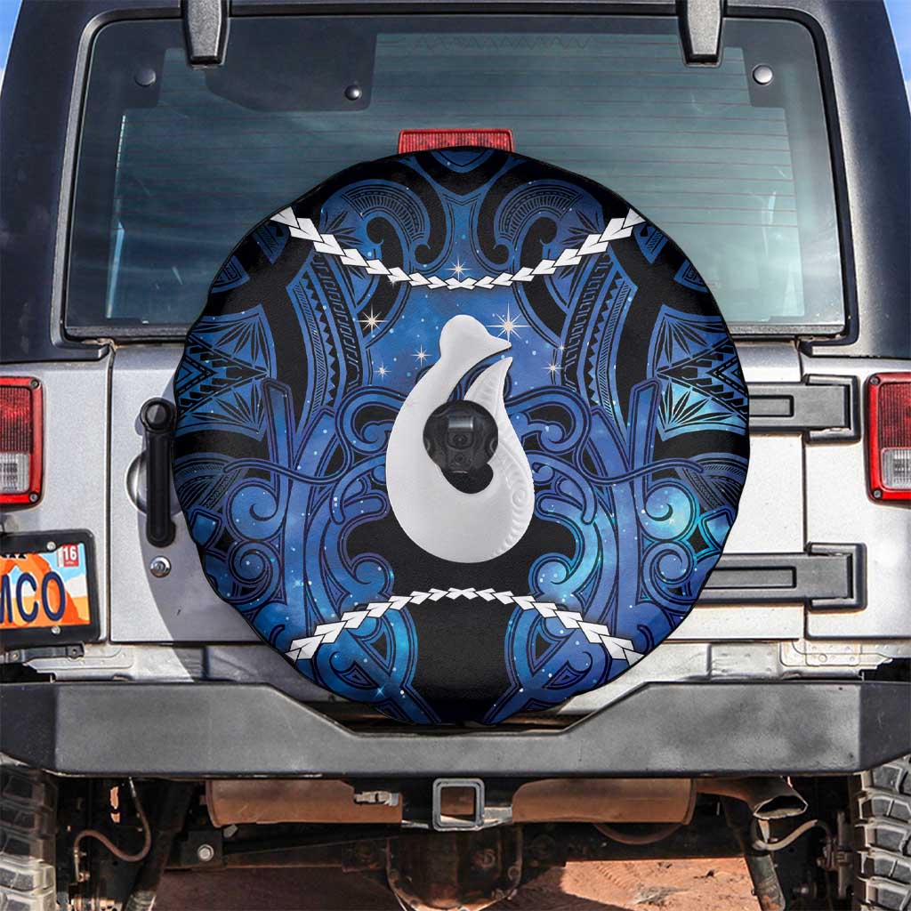Maori Matariki Hei Matau Spare Tire Cover Maori Kowhaiwhai Pattern Galaxy
