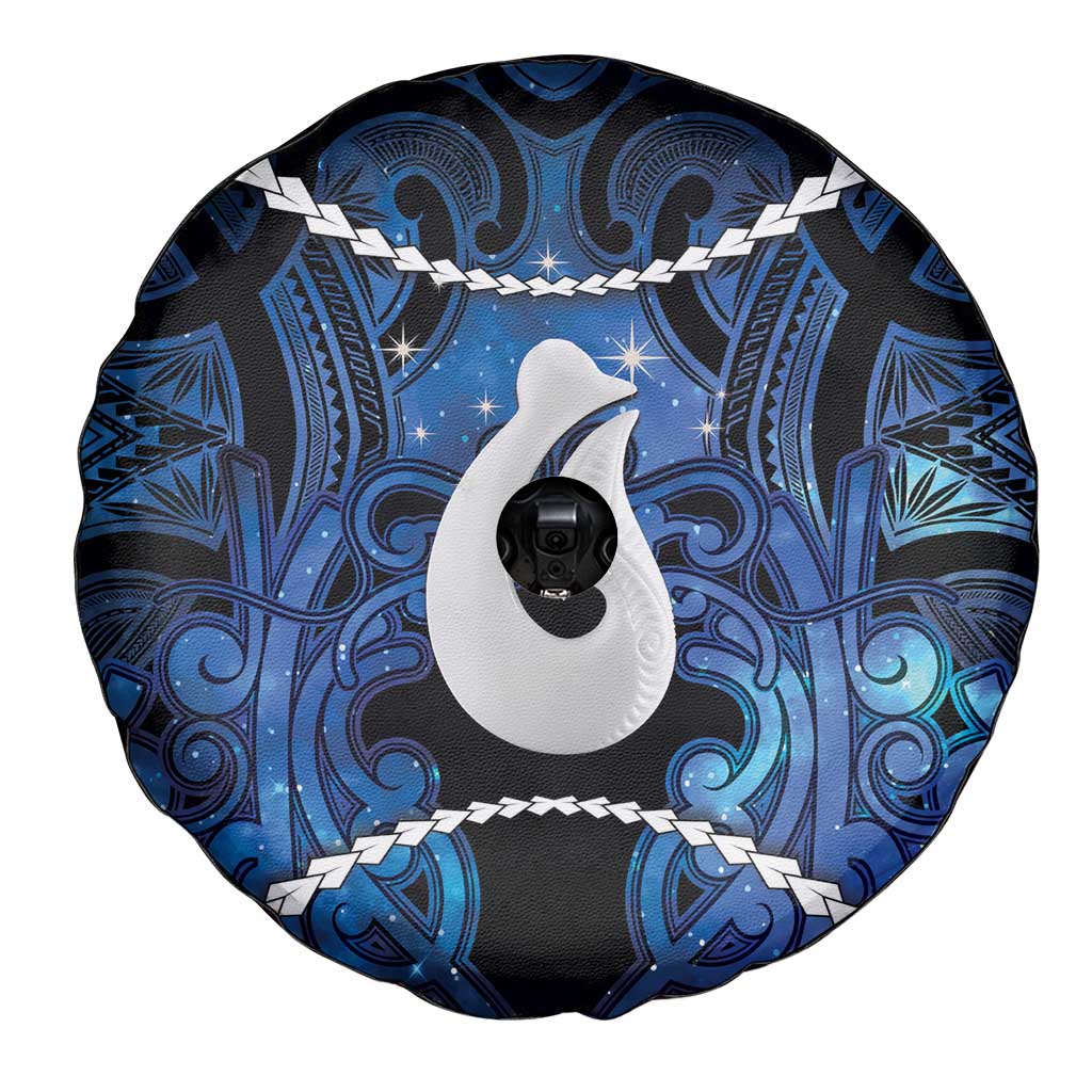 Maori Matariki Hei Matau Spare Tire Cover Maori Kowhaiwhai Pattern Galaxy