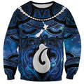Personalized Maori Matariki Hei Matau Sweatshirt Maori Kowhaiwhai Pattern Galaxy