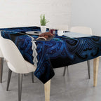 Maori Matariki Hei Matau Tablecloth Maori Kowhaiwhai Pattern Galaxy