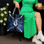 Maori Matariki Hei Matau Tote Bag Maori Kowhaiwhai Pattern Galaxy