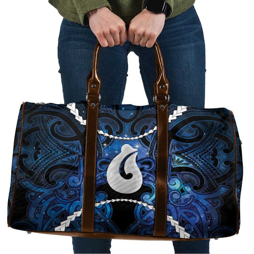 Maori Matariki Hei Matau Travel Bag Maori Kowhaiwhai Pattern Galaxy