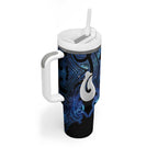 Personalized Maori Matariki Hei Matau Tumbler With Handle Maori Kowhaiwhai Pattern Galaxy