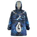 Personalized Maori Matariki Hei Matau Wearable Blanket Hoodie Maori Kowhaiwhai Pattern Galaxy