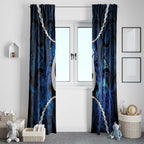 Maori Matariki Hei Matau Window Curtain Maori Kowhaiwhai Pattern Galaxy
