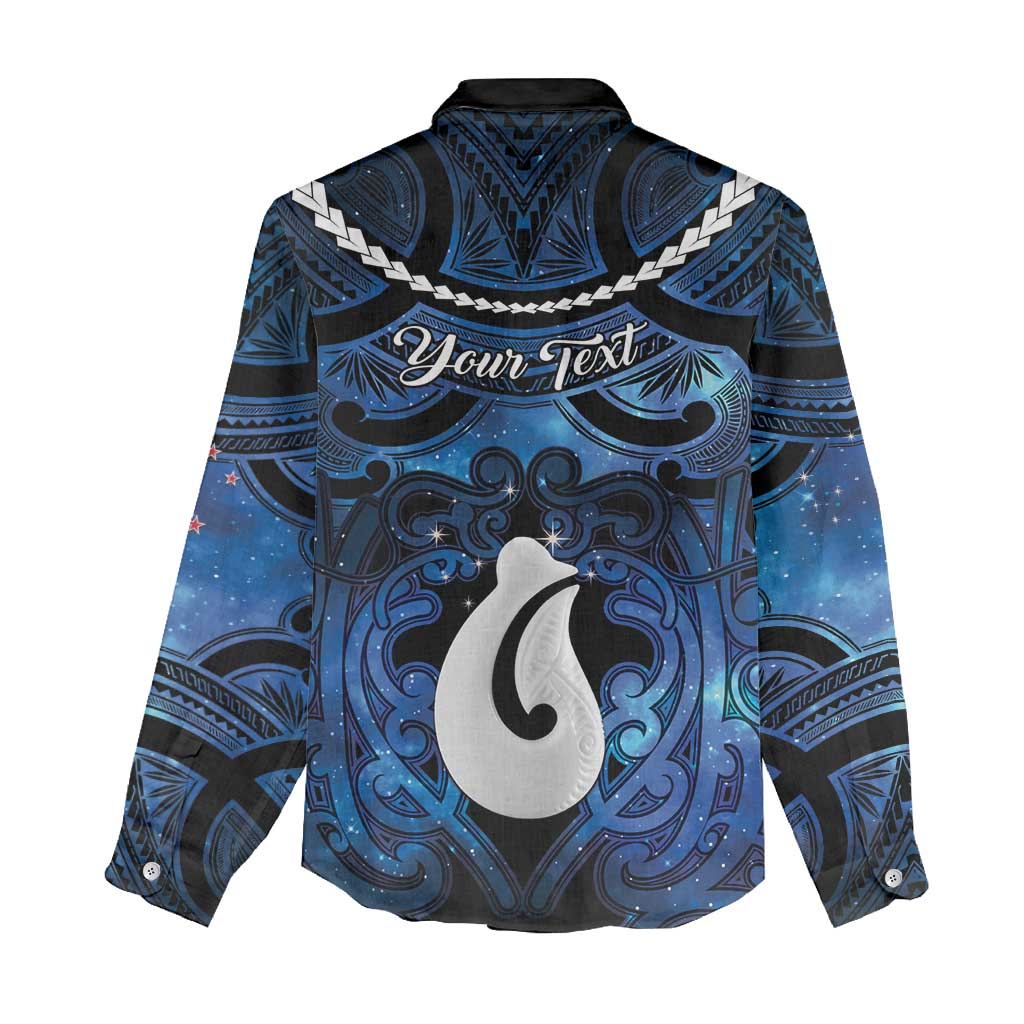 Personalized Maori Matariki Hei Matau Women Casual Shirt Maori Kowhaiwhai Pattern Galaxy