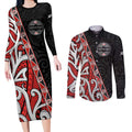 Aotearoa Toitu Te Tiriti Couples Matching Long Sleeve Bodycon Dress and Long Sleeve Button Shirt Honour The Treaty New Zealand
